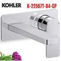 Vòi Lavabo Nóng Lạnh Âm Tường Mỹ Kohler Parallel K-22567T-B4-CP