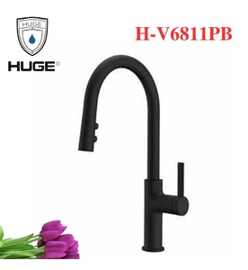 Vòi chậu rửa bát dây rút Huge H-V6811PB 