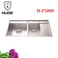 Chậu rửa bát 2 hố lệch có bàn Huge H-P200D 