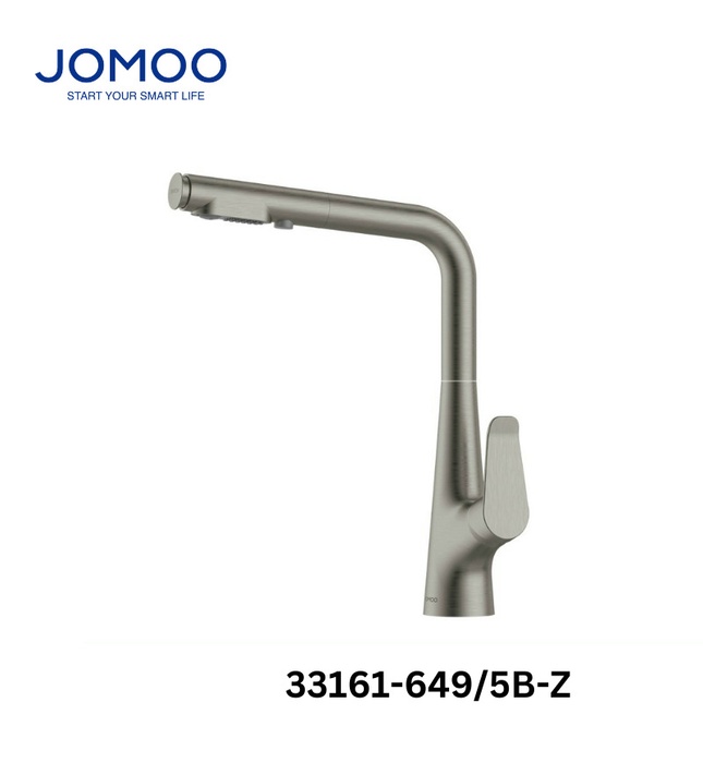Vòi chậu rửa bát nóng lạnh dây rút Jomoo 33161-649/5B-Z