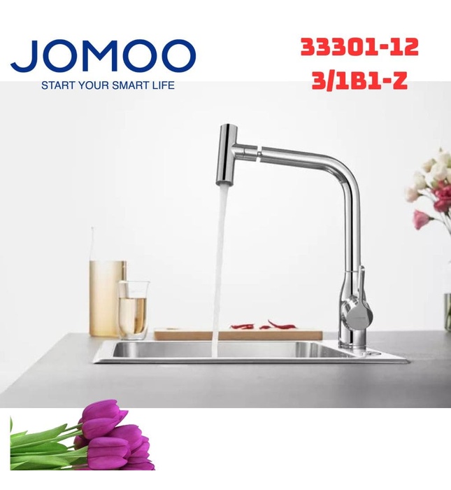 Vòi chậu rửa bát nóng lạnh Gắn Chậu Jomoo 33301-123/1B1-Z