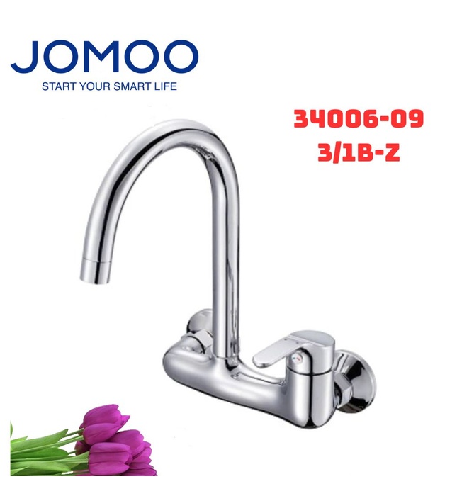 Vòi chậu rửa bát nóng lạnh Gắn Tường Jomoo 34006-093/1B-Z