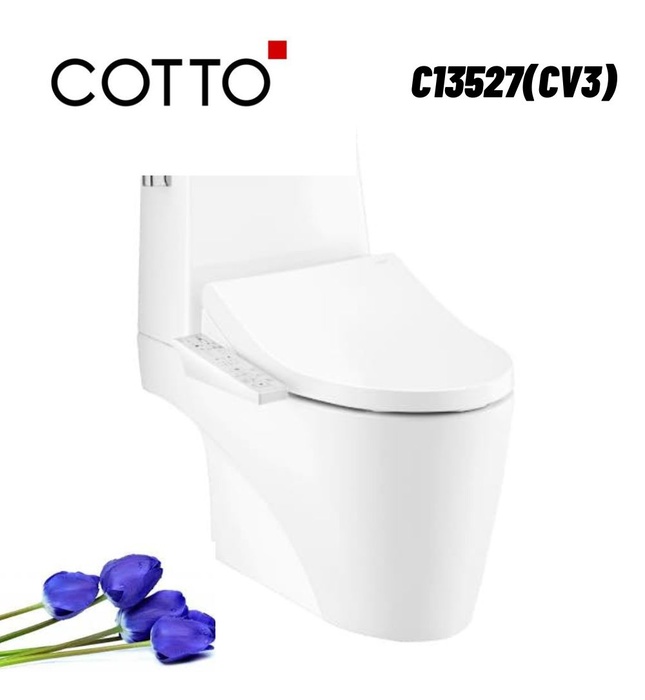 Bàn Cầu 2 Khối Nắp Điện Tử COTTO Riviera C13527(CV3)
