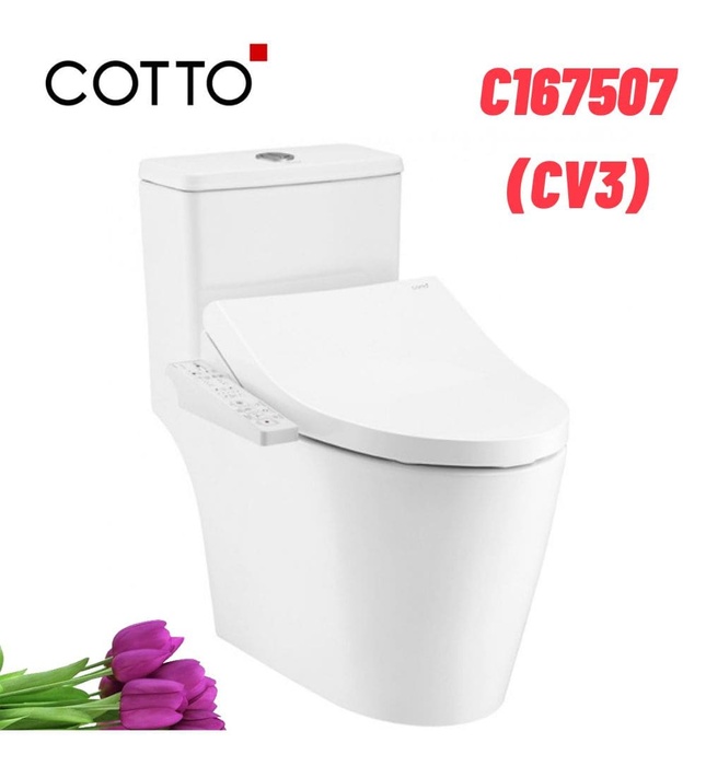 Bàn Cầu 2 Khối Nắp Điện Tử COTTO C167507(CV3)