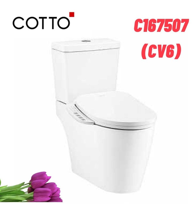 Bàn Cầu 2 Khối Nắp Điện Tử COTTO C167507(CV6)