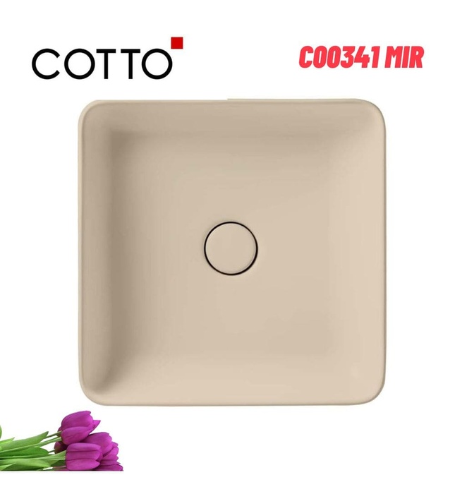 Chậu rửa mặt đặt bàn màu be COTTO C00341 MIR