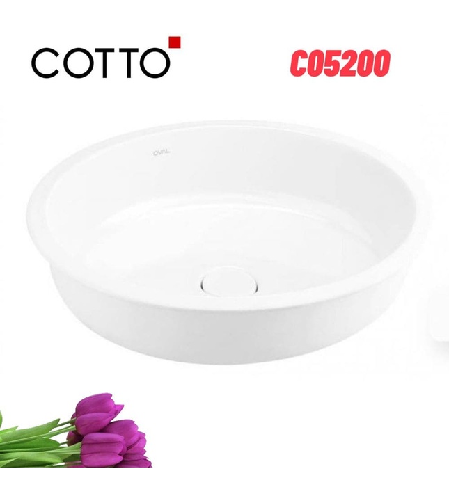 Chậu rửa mặt âm bàn COTTO C05200