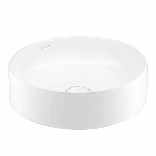 Chậu Lavabo Dương Bàn COTTO C00340 MWH Màu Trắng Mờ