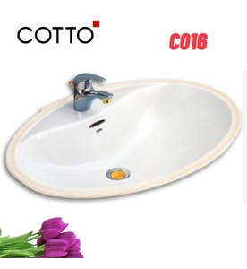 Chậu rửa mặt âm bàn COTTO C016
