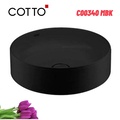 Chậu rửa mặt đặt bàn màu đen mờ COTTO C00340 MBK