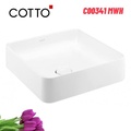 Chậu rửa mặt đặt bàn màu trắng mờ COTTO C00341 MWH