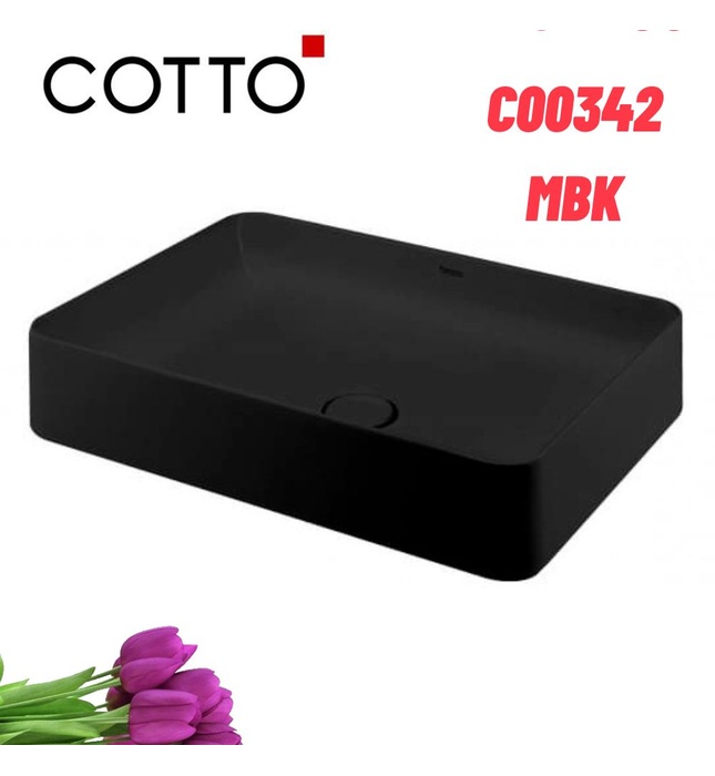 Chậu rửa mặt đặt bàn màu trắng mờ COTTO C00342 MBK
