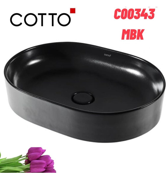 Chậu rửa mặt đặt bàn màu xám mờ COTTO C00343 MBK