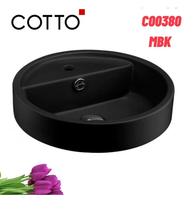 Chậu rửa mặt đặt bàn màu xám mờ COTTO C00380 MBK