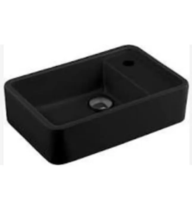 Chậu Lavabo Treo Tường COTTO C0065 MBK Màu Đen Mờ
