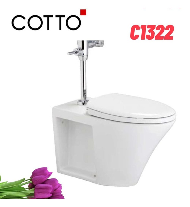 Bàn cầu treo tường dùng van xả MUNICH II COTTO C1322