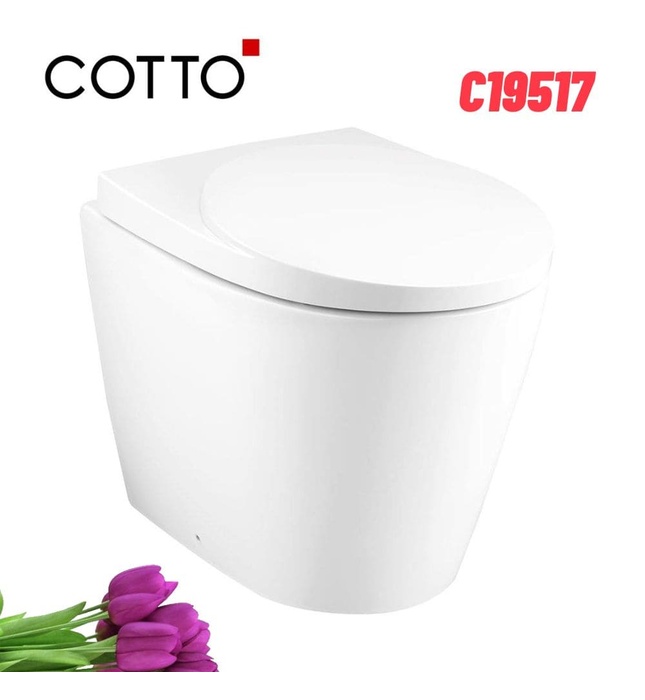 Bàn cầu đặt sàn nắp ngồi êm COTTO C19517