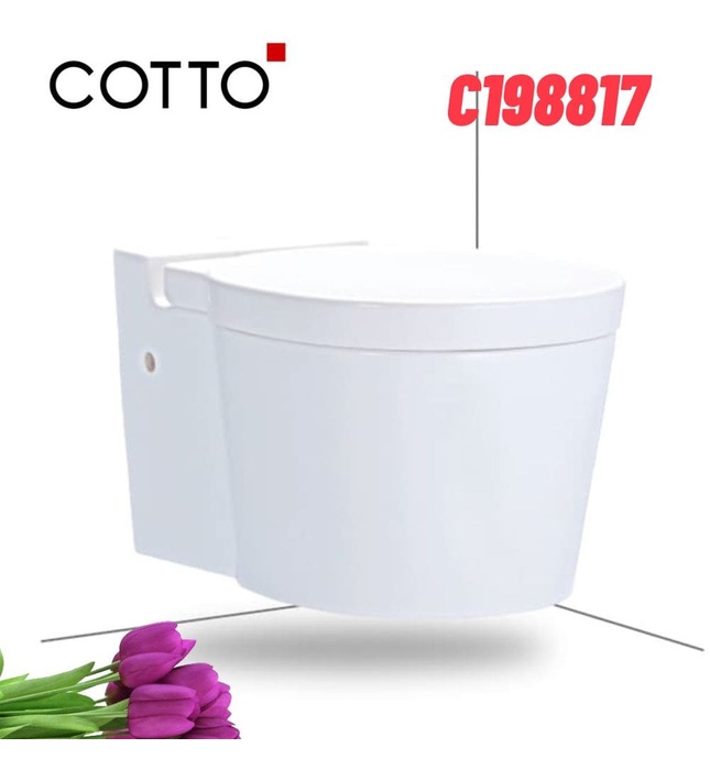 Bàn cầu treo tường nắp ngồi rơi êm COTTO C198817
