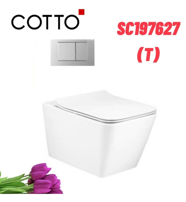 Bàn cầu treo tường thoát ngang COTTO SC197627(T)