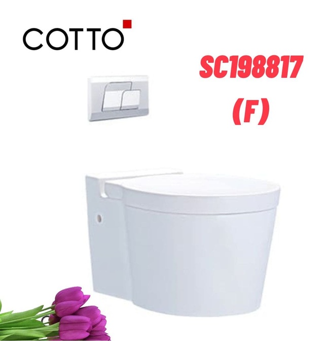Bàn cầu treo tường nắp rơi êm COTTO SC198817(F)