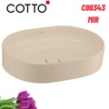 Chậu rửa mặt đặt bàn màu be mờ COTTO C00343 MIR