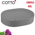 Chậu rửa mặt đặt bàn màu xám mờ COTTO C00343 MSL