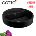 Chậu rửa mặt đặt bàn màu xám mờ COTTO C00380 MBK