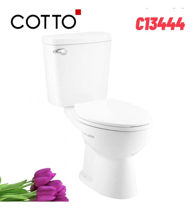 Bàn Cầu 2 Khối Xả Gạt Nắp Êm COTTO C13444