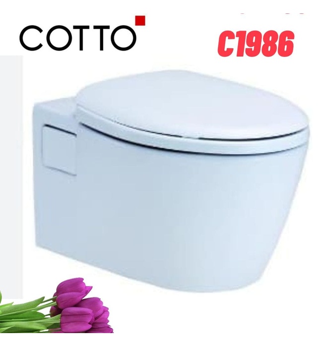 Bàn cầu treo tường két nước âm tường COTTO C1986