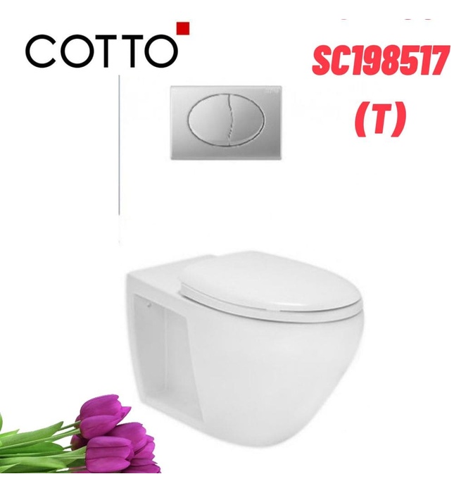 Bàn cầu treo tường thoát ngang COTTO SC198517(T)