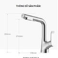 Vòi Lavabo Nóng Lạnh Dây Rút Jomoo 32394-649/1B-Z