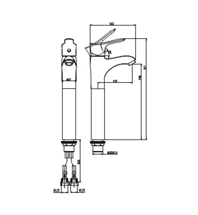 Vòi Lavabo Nóng Lạnh Jomoo 32157-147/1C1-Z