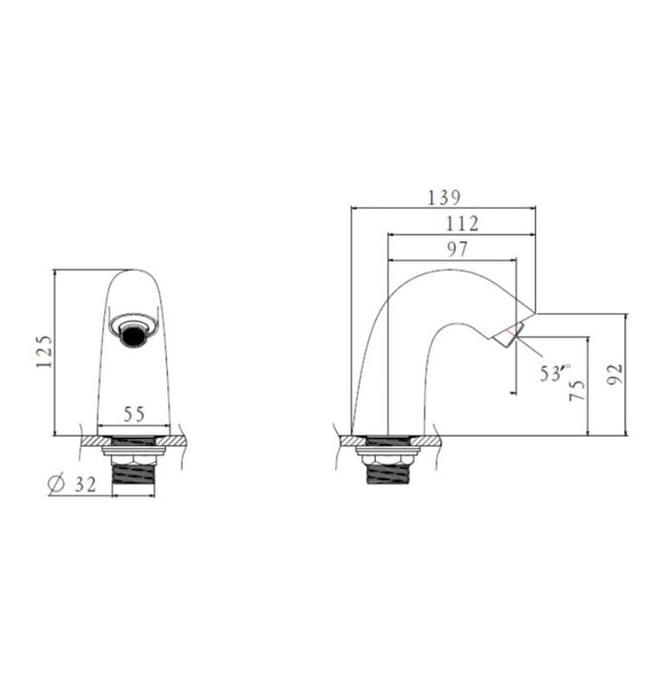 Vòi Lavabo Nóng Lạnh Cảm Ứng Jomoo 51E1210-11-CJM1