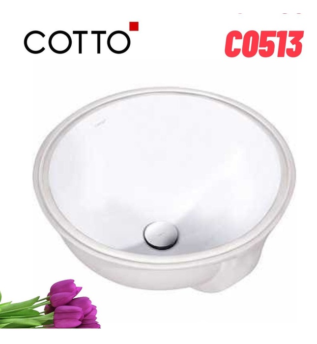 Chậu rửa mặt âm bàn COTTO C0513