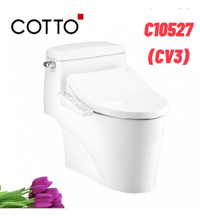 Bàn Cầu 1 Khối Nắp Điện Tử COTTO C10527(CV3)