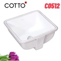Chậu rửa mặt âm bàn COTTO C0512