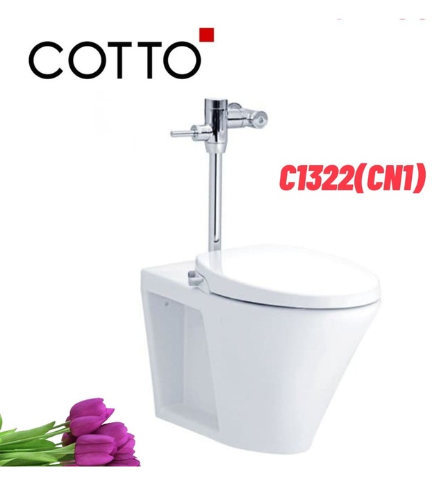 Bàn cầu đặt sàn nắp rửa cơ COTTO C1322(CN1)