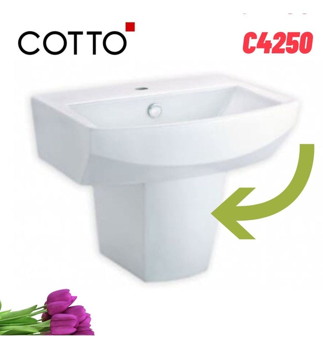 Chân Chậu Ngắn Treo Tường COTTO C4250