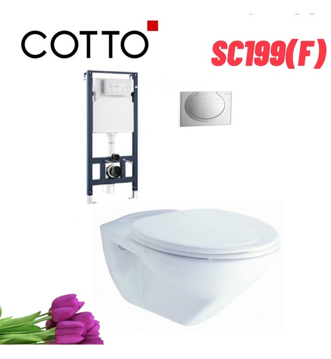 Bàn cầu treo tường thoát ngang COTTO SC199(F)