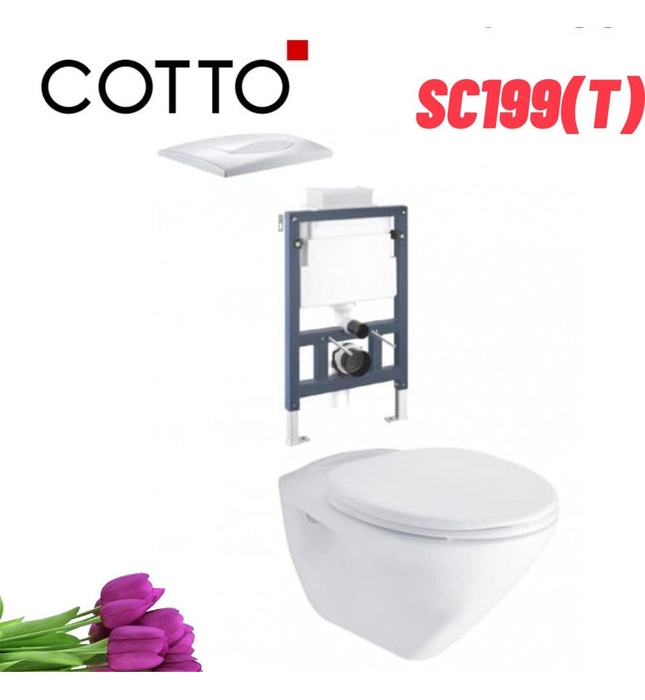 Bàn cầu treo tường thoát ngang COTTO SC199(T)