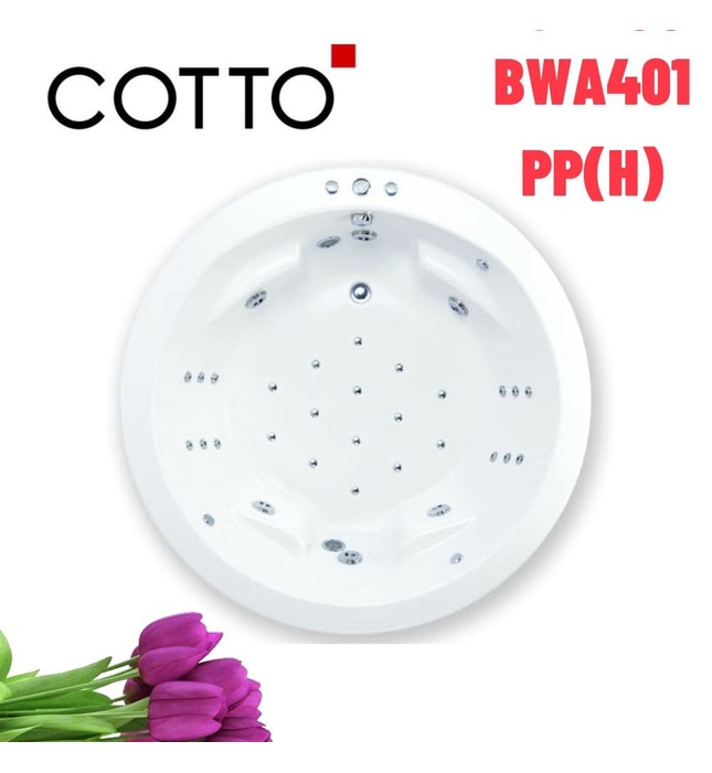 Bồn tắm xây massage 1.6m COTTO BWA401PP(H)