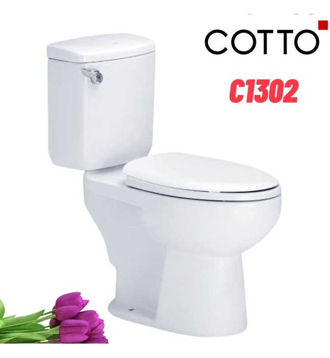 Bàn Cầu 2 Khối Xả Gạt COTTO C1302
