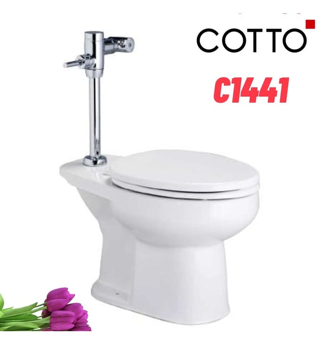 Bàn cầu đặt sàn dùng van xả SHARON COTTO C1441