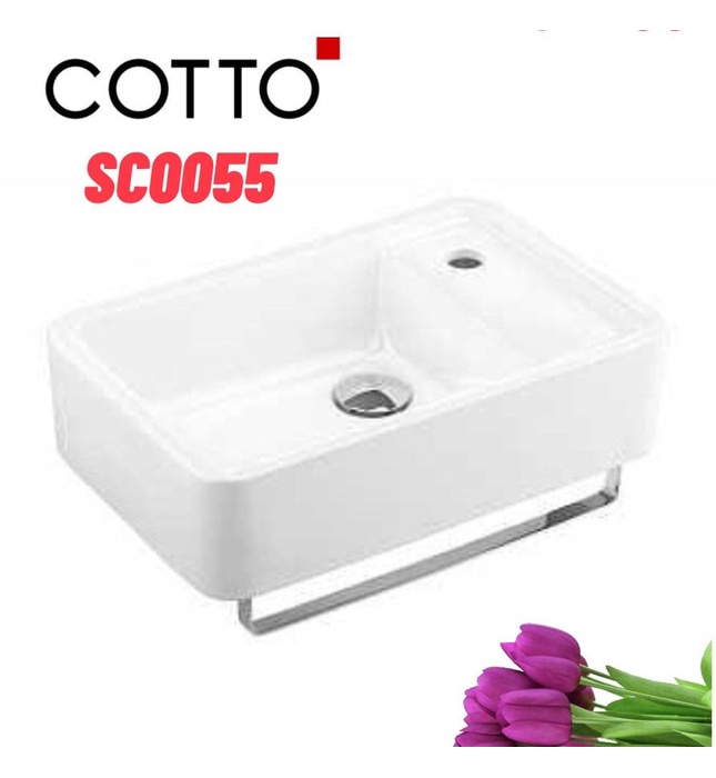 Chậu Lavabo Treo Tường Cotto SC00657