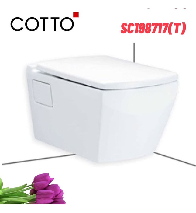 Bàn cầu treo tường thoát ngang COTTO SC198717(T)