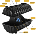 Bể Phốt Tự Hoại Thông Minh 3 Ngăn Septic AquaRe 1500L Ngang AQ 1500SE N