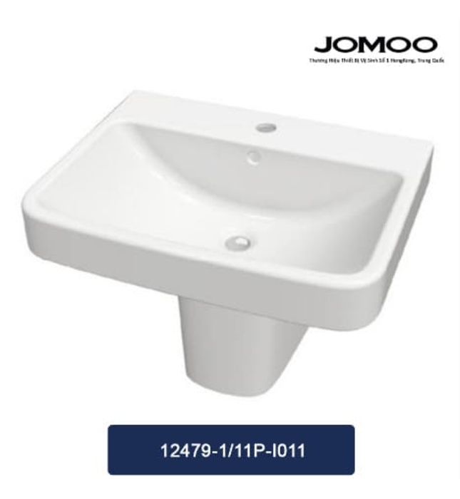 Chậu Lavabo Treo Tường Chân Ngắn JOMOO 12479-1/11P-I011