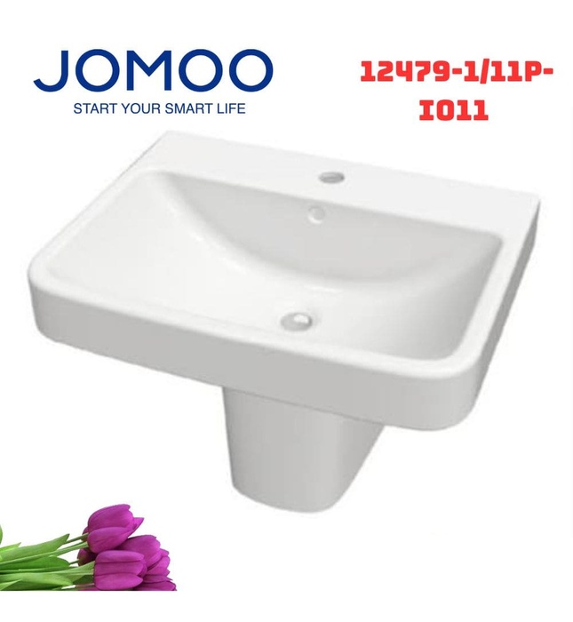 Chậu Lavabo Treo Tường Chân Ngắn JOMOO 12479-1/11P-I011