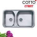 Chậu rửa bát 2 hố lệch Cotto CT801T