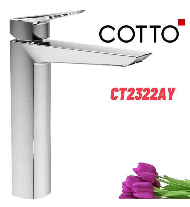 Vòi rửa mặt lavabo nóng lạnh thân cao COTTO CT2322AY